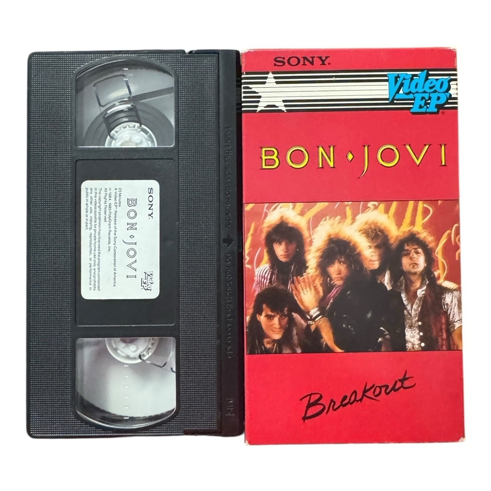 1984 Bon Jovi‎ Breakout VHS Tape Rock Music